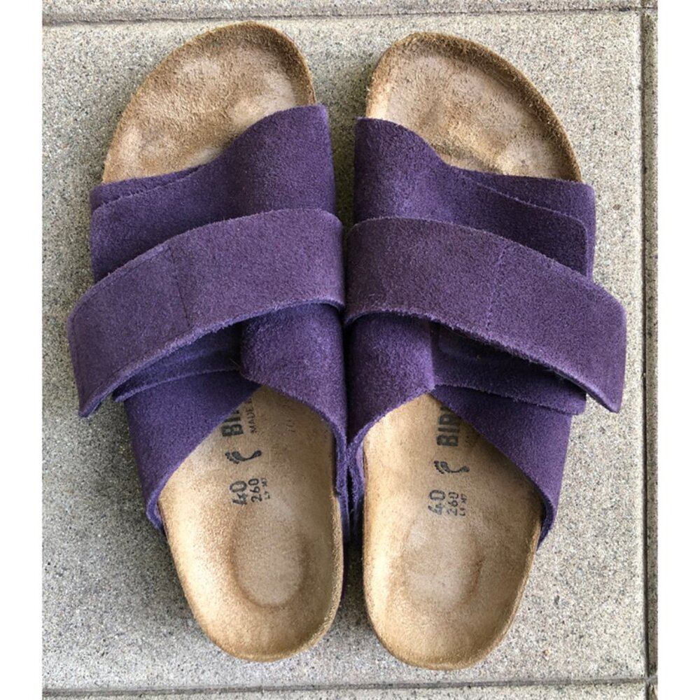 Birkenstock Kyotos in Suede Leather in Purple